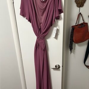 David's Bridal Chianti Wrap Maxi Dress